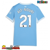 Camisa de Futebol Manchester City Rayan Ait-Nouri #21 Equipamento Principal Mulheres 2026-27 Manga Curta